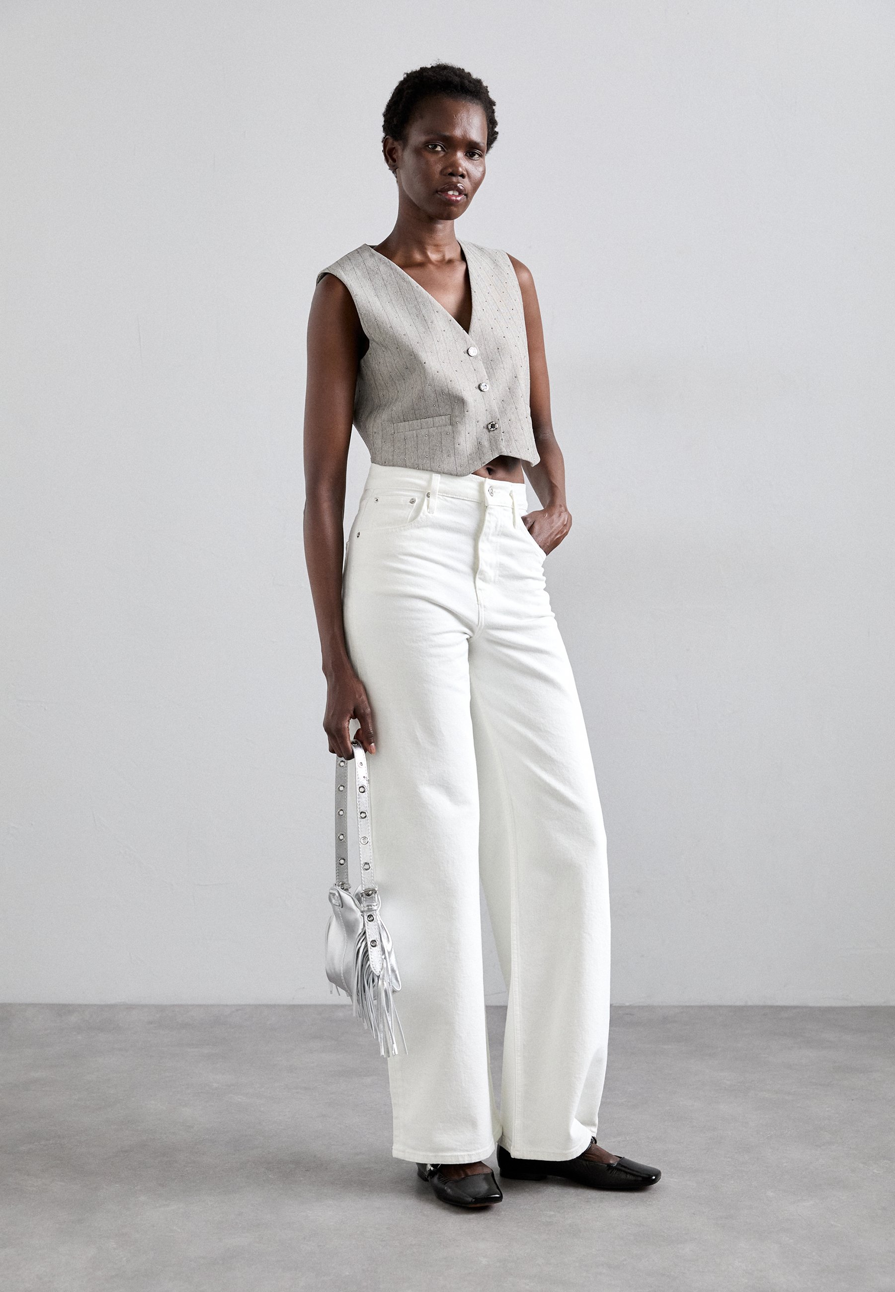 Maje MISSMMICROMETAL - Sac à main - argent/argenté - ZALANDO