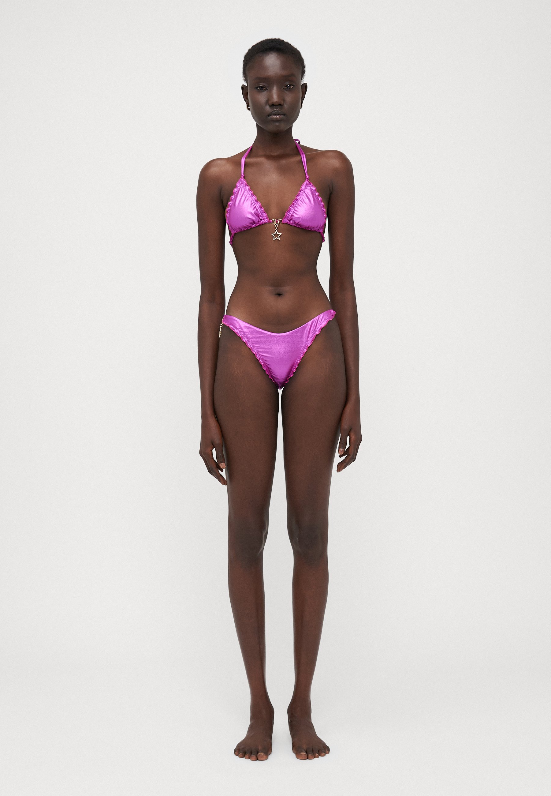 Versace SWIM GREEK CHAIN - Bikini top - warterlily/pink