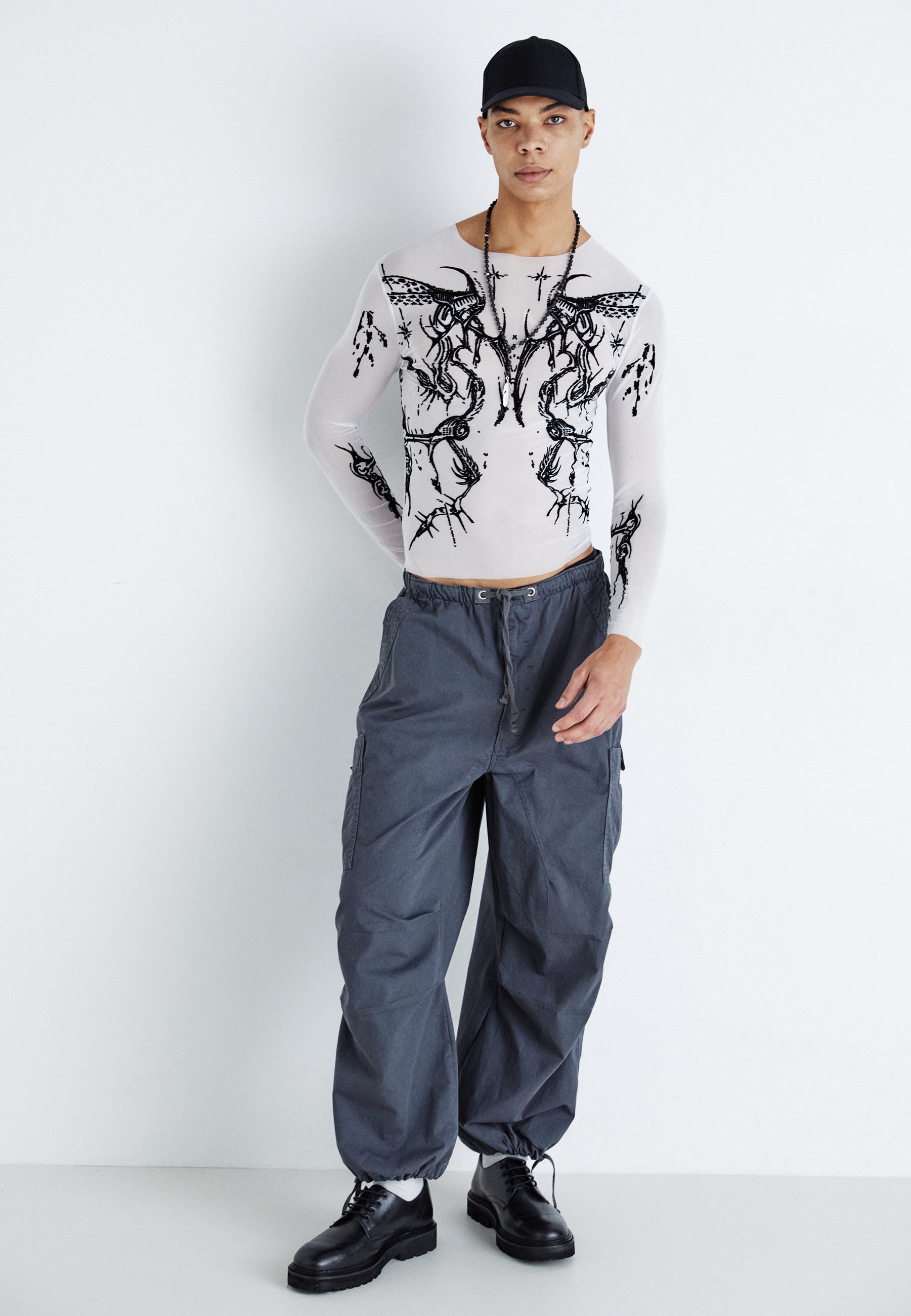 Jaded London VINTAGE PARACHUTE PANTS - Cargo trousers - grey
