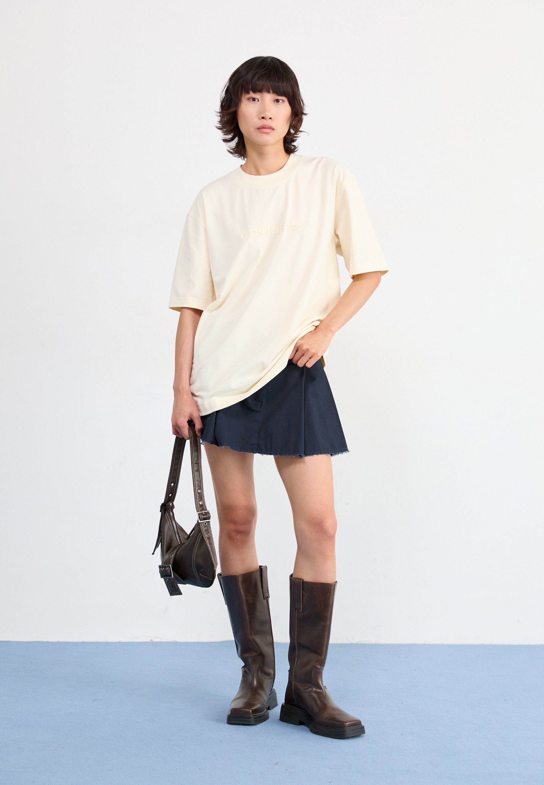 ★★Adairs★★ ADILENIUM 3 Boxy Oversized Tee White JY8886 Adilenium Season 3 Boxy Oversized T-Shirt – Stirling Sports