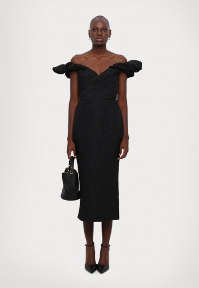 Robe Noire Diane Von Furstenberg (DVF) En Laine Stretch, Taille 6, Dos Ouvert – Neuve Avec étiquettes