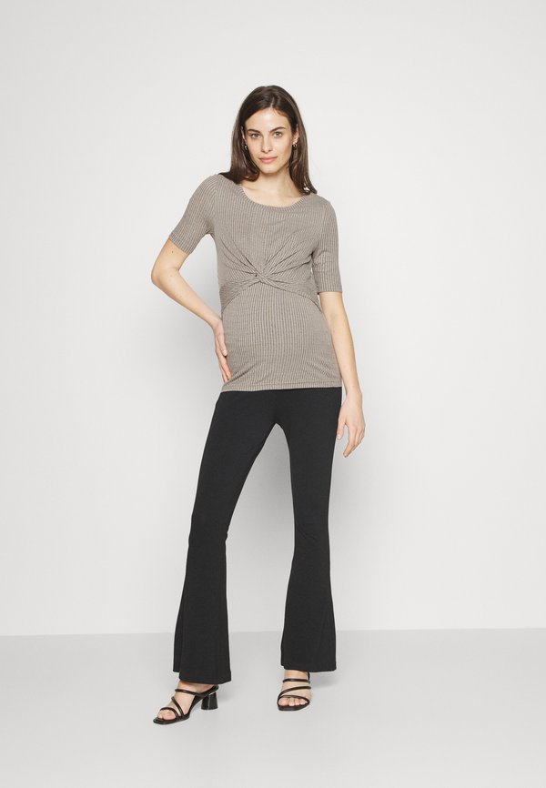 ONLY MATERNITY straight fit broek OLMFINA donkergroen