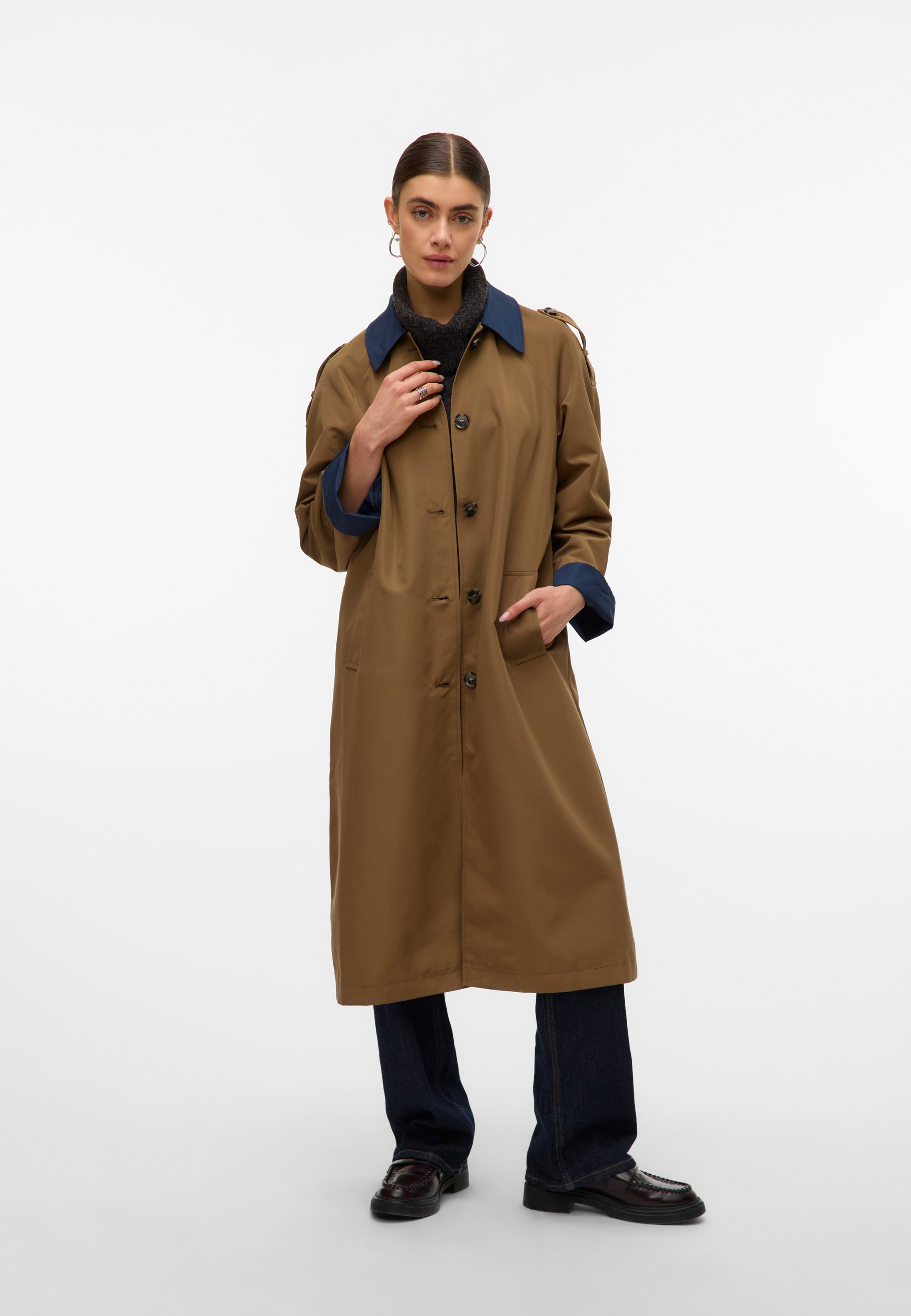Next REGULAR FIT REVERSIBLE - Trenchcoat - green check/green - Zalando