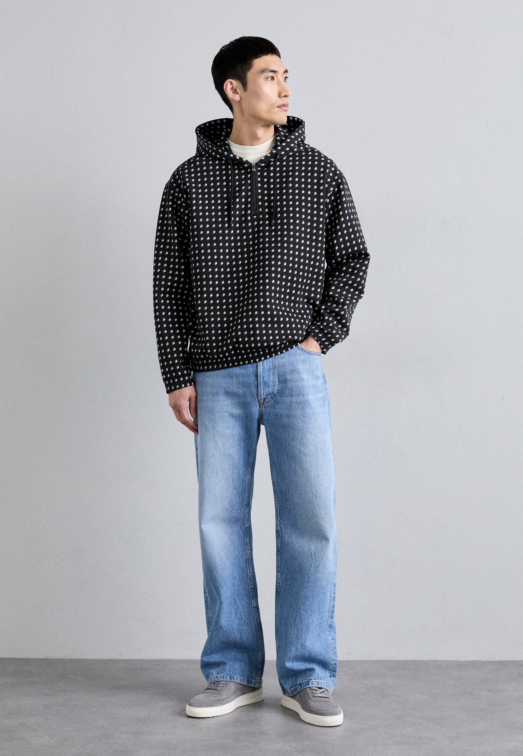 NEIL BARRETT｜ (Slim Dropped Shoulder Fairisle (MY70167A Neil Barrett Slim Dropped Shoulder Fairisle Thunderbolt T