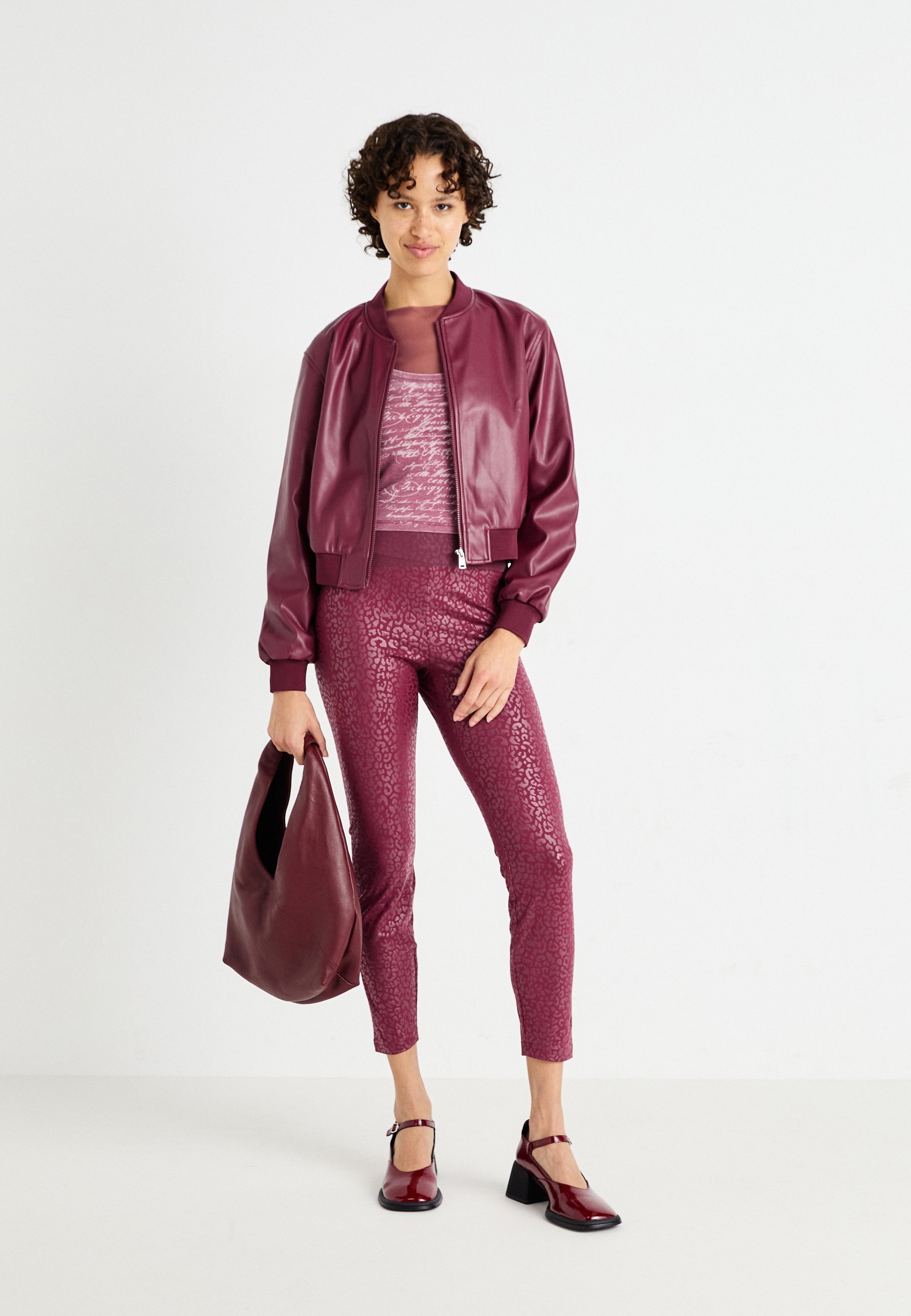 Jaded London LONG SLEEVE TEE - Long sleeved top - burgundy