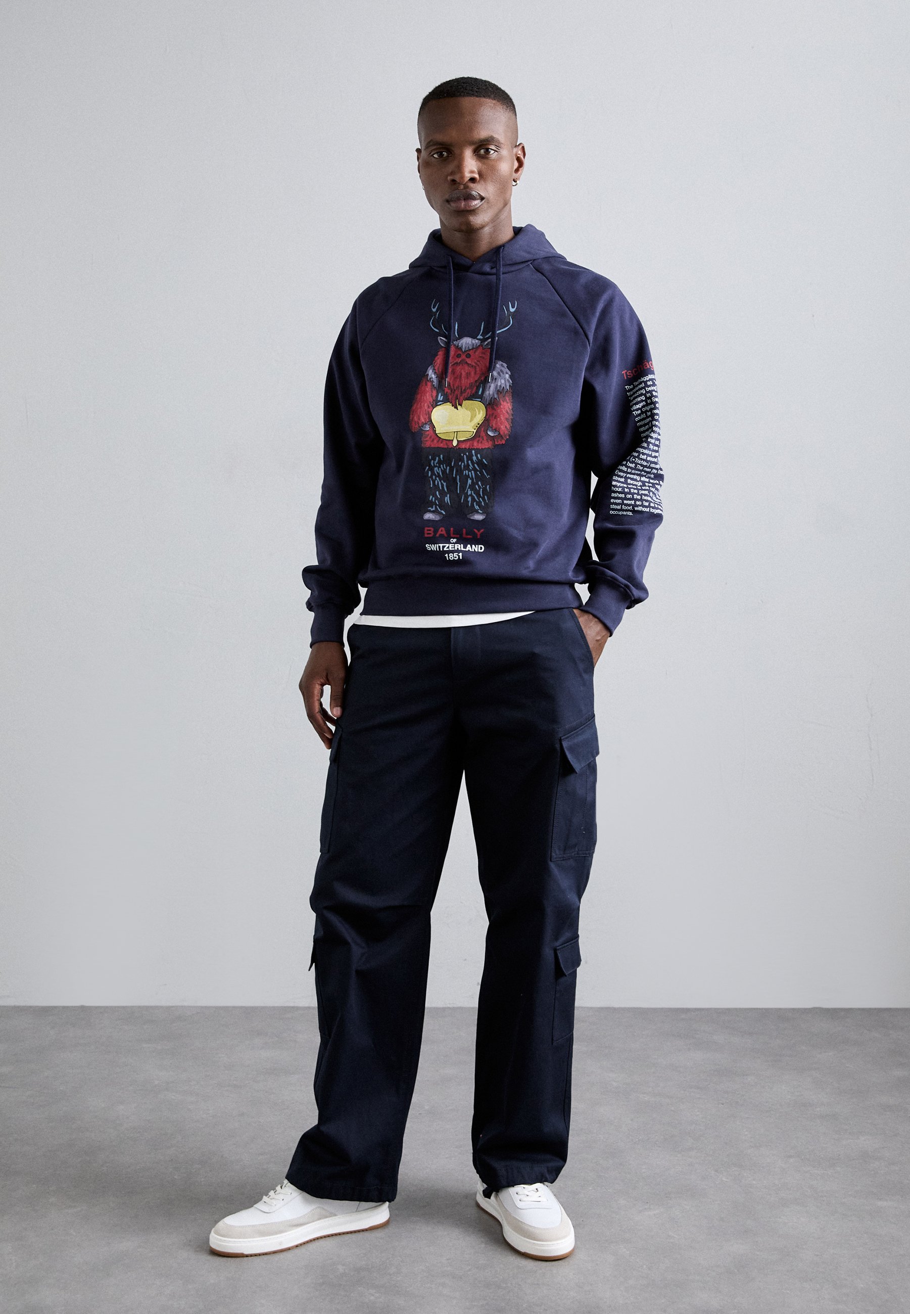 【032C】\"ROZSA VICTORIA\" HOODIE DARK BLUE RÓZSA VICTORIA