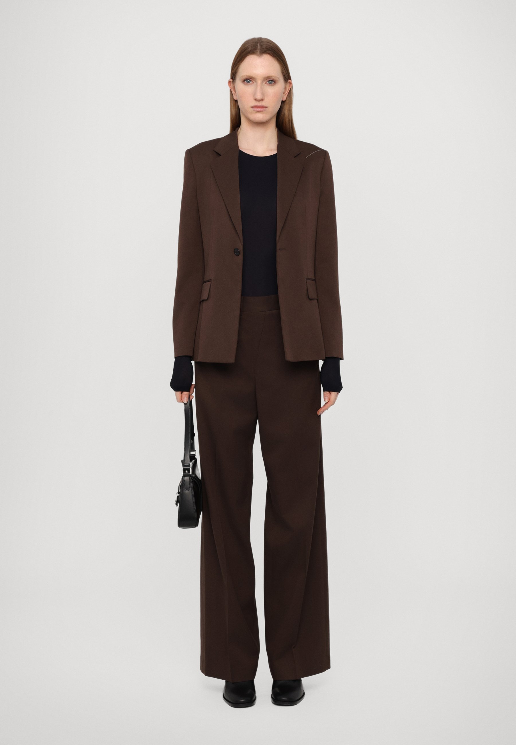 MM6 Maison Margiela★素敵!Gilet Peak Lapel Longline Blazer MM6 Maison Margiela JACKET - Blazer - brown/dark brown