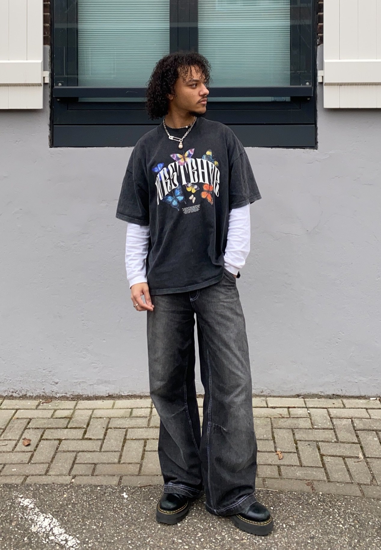 032c NERVE SHATTER OVERSIZED UNISEX - T-shirt con stampa