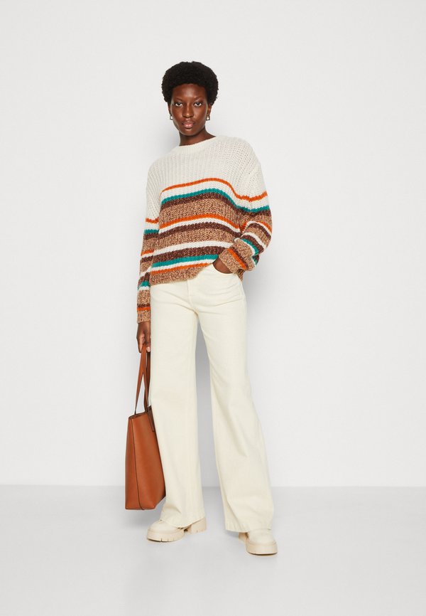 GAP HIGH RISE STRIDE Relaxed fit jeans beach pebble/offwhite