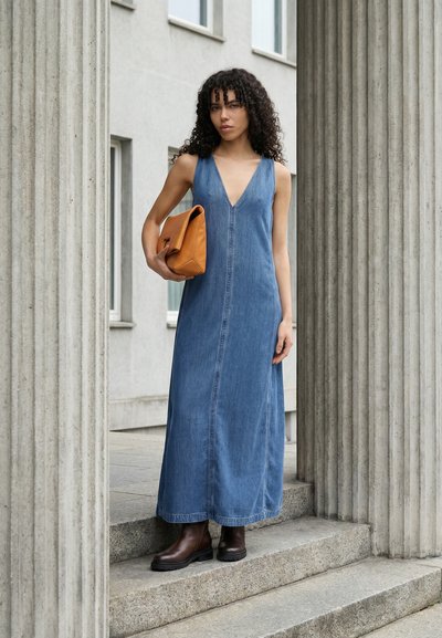 vila denim dress Vila Vimaya 2/4 Denim Dress  short dresses  shop at Booztlet