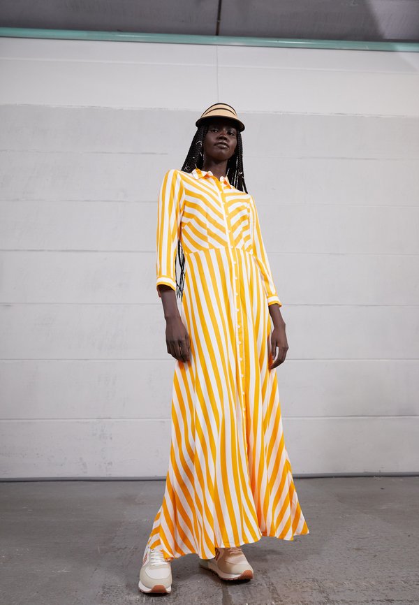 Yassavanna Long Shirt Dress Blue Striped