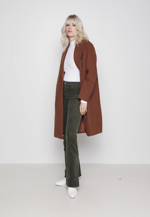 Noisy May NMVINNIE LONG COAT Classic coat cappuccino/brown Zalando.ie