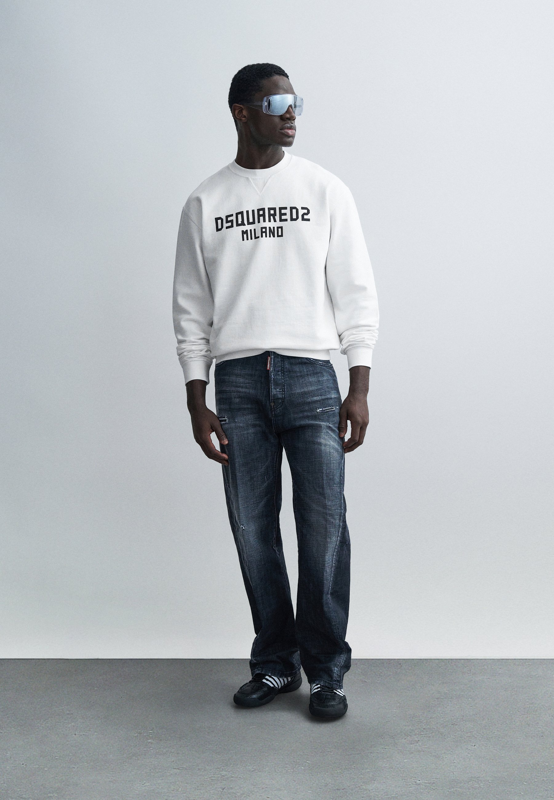 Dsquared2 COOL FIT CREWNECK - Sweatshirt - white - Zalando.co.uk
