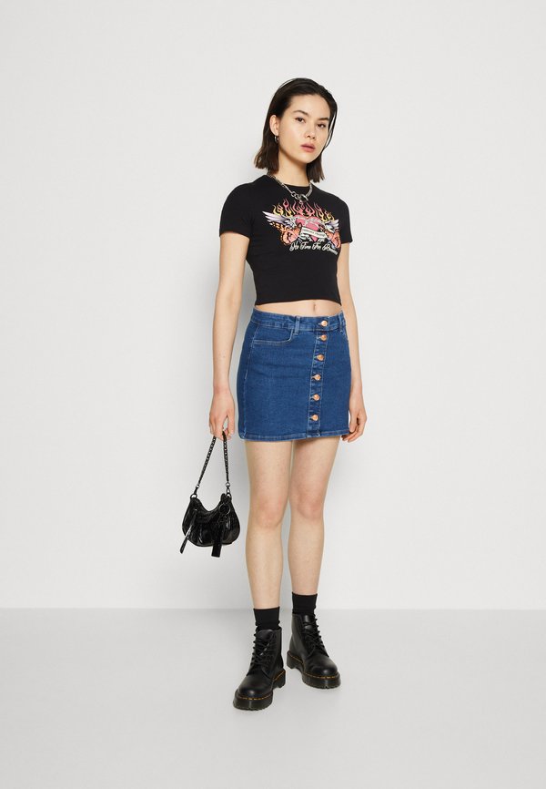 Vero Moda VMPETRA SHORT SKIRT Denim skirt medium blue denim/blue