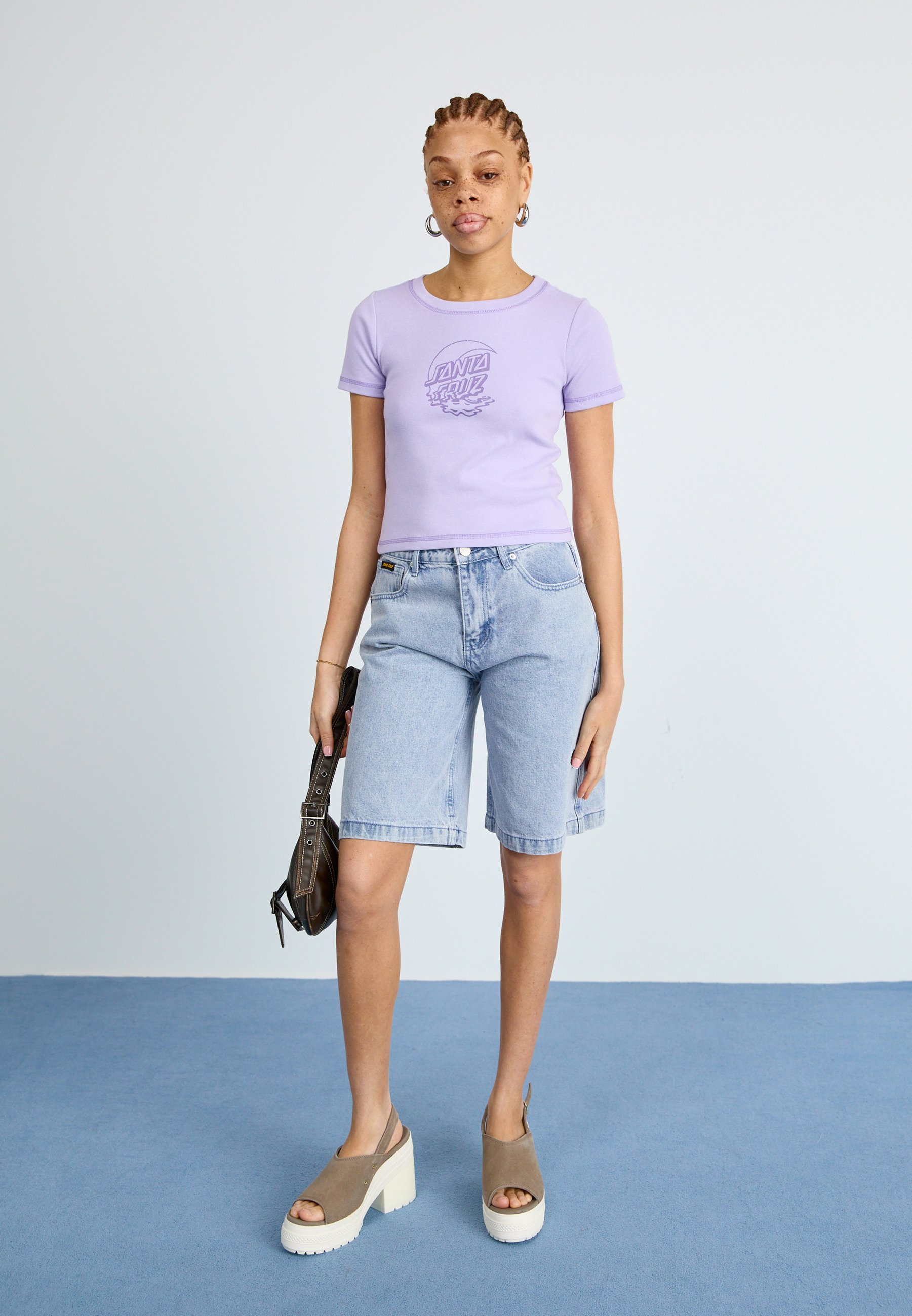 MOSCHINO JEANS TROUSERS - Denim shorts - blue/blue denim