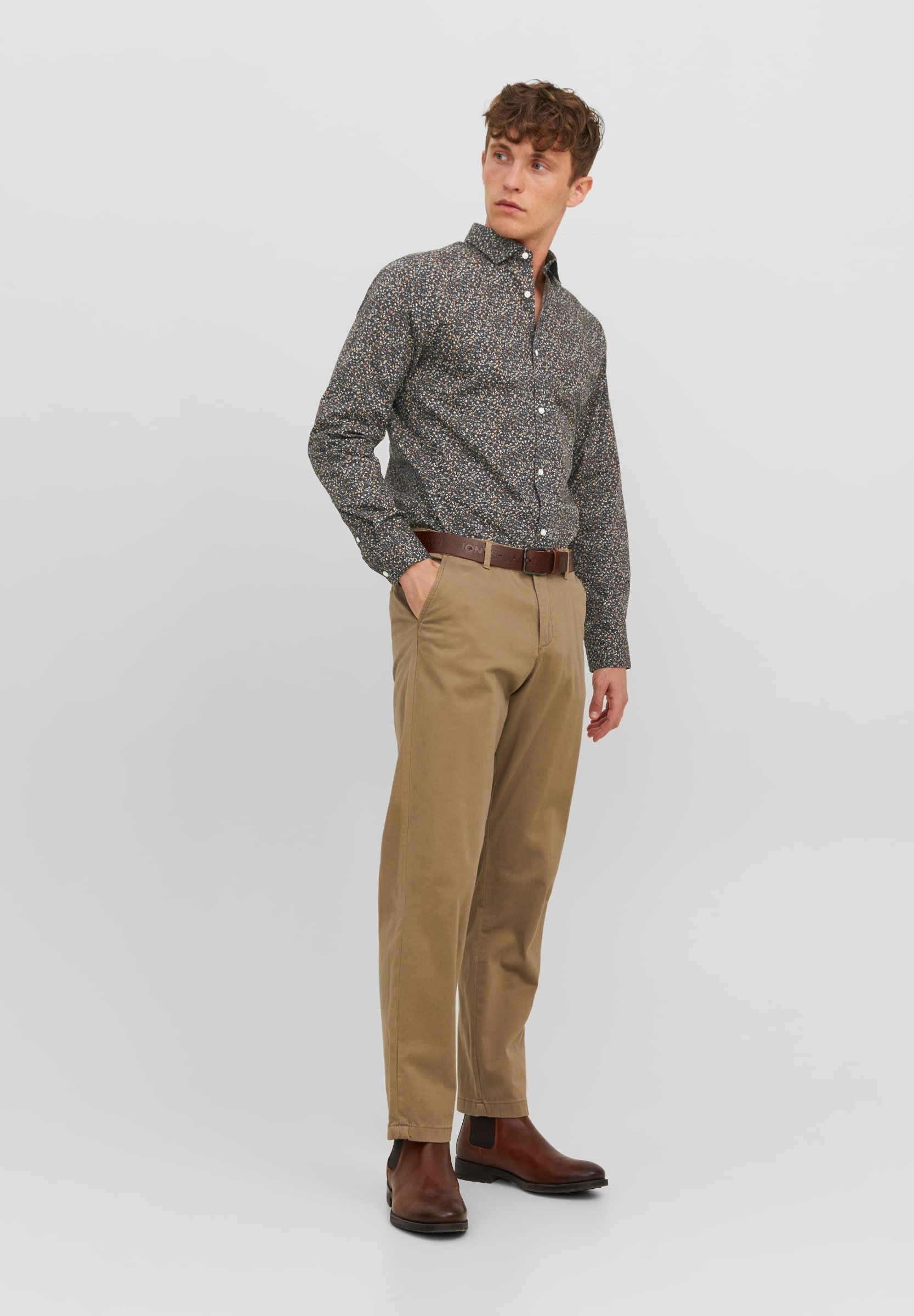 JACK & JONES Stretch Shirt Für Herren – Langärmlig, Lässiges Hemd Für Den Alltag