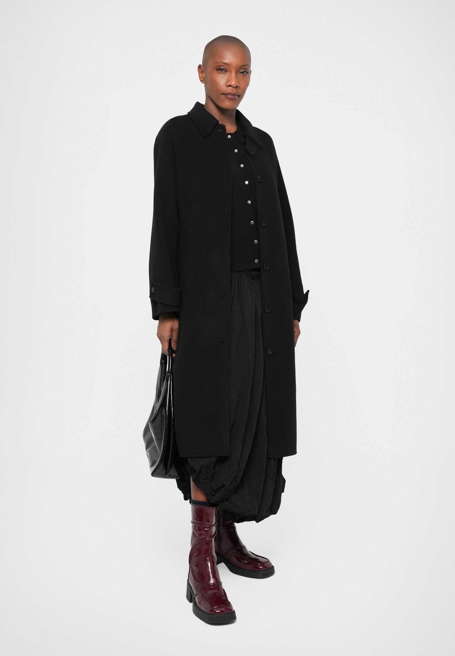 MOSCHINO JEANS LONG JACKET - Classic coat - black - Zalando.co.uk