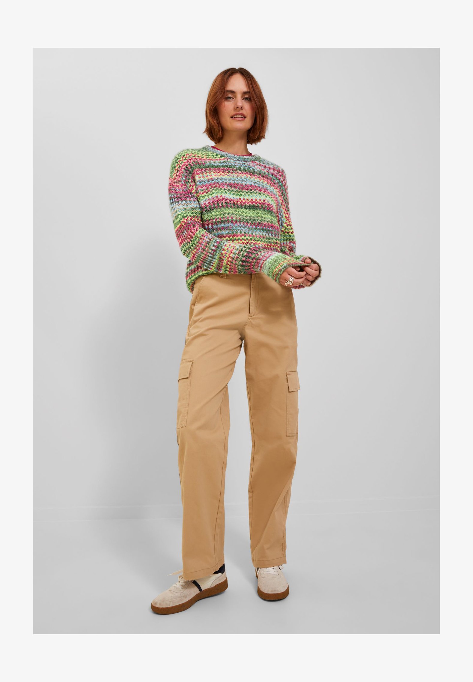 JJXX JXMILLY STRUCTURE CREW NECK - Maglione - Cabernet/rosso Scuro