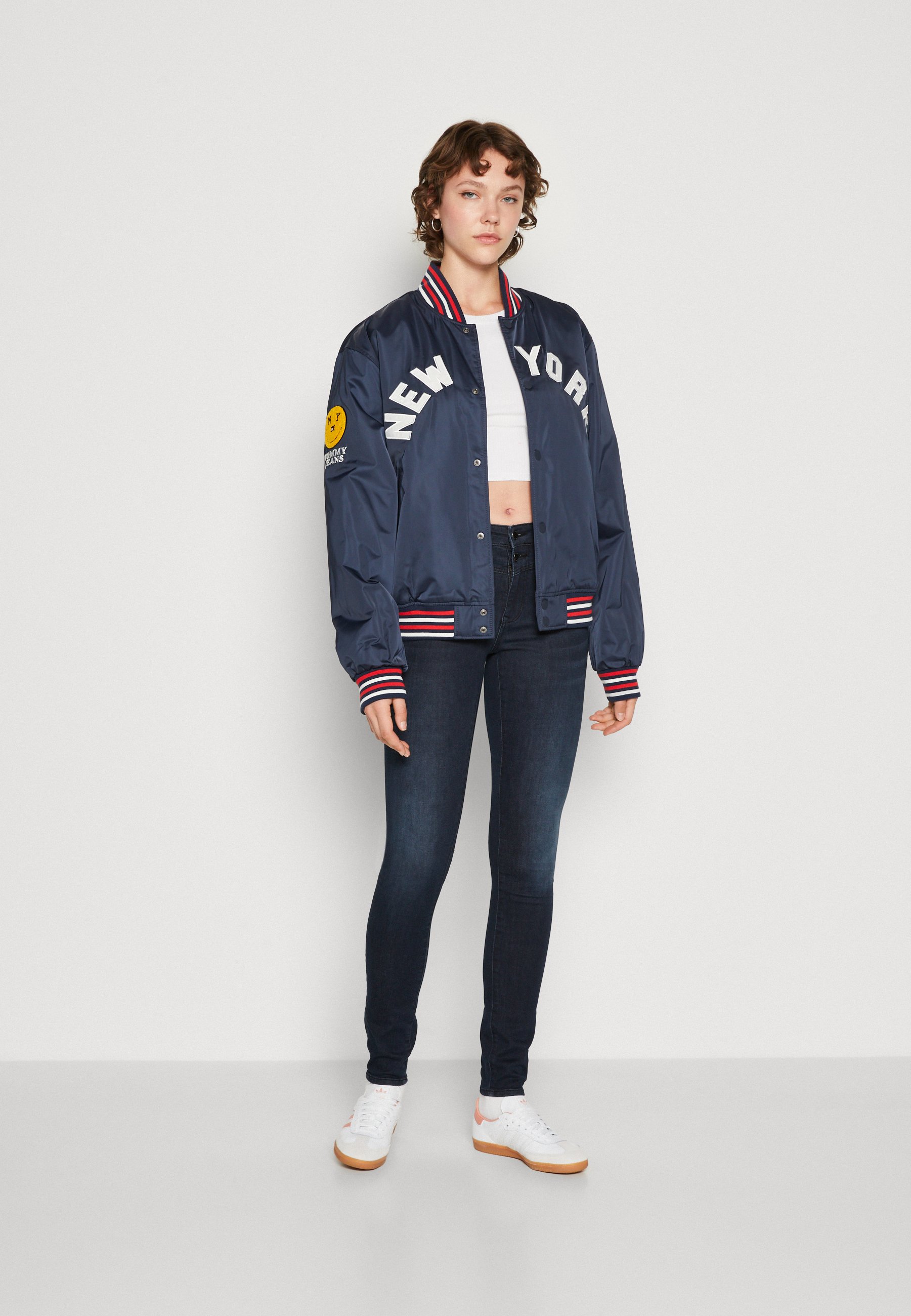 Veste Bomber Vintage WestArk, Bleu Brodé 'Ranger Flippin, Ark' – Taille 3XL Fabriqué USA