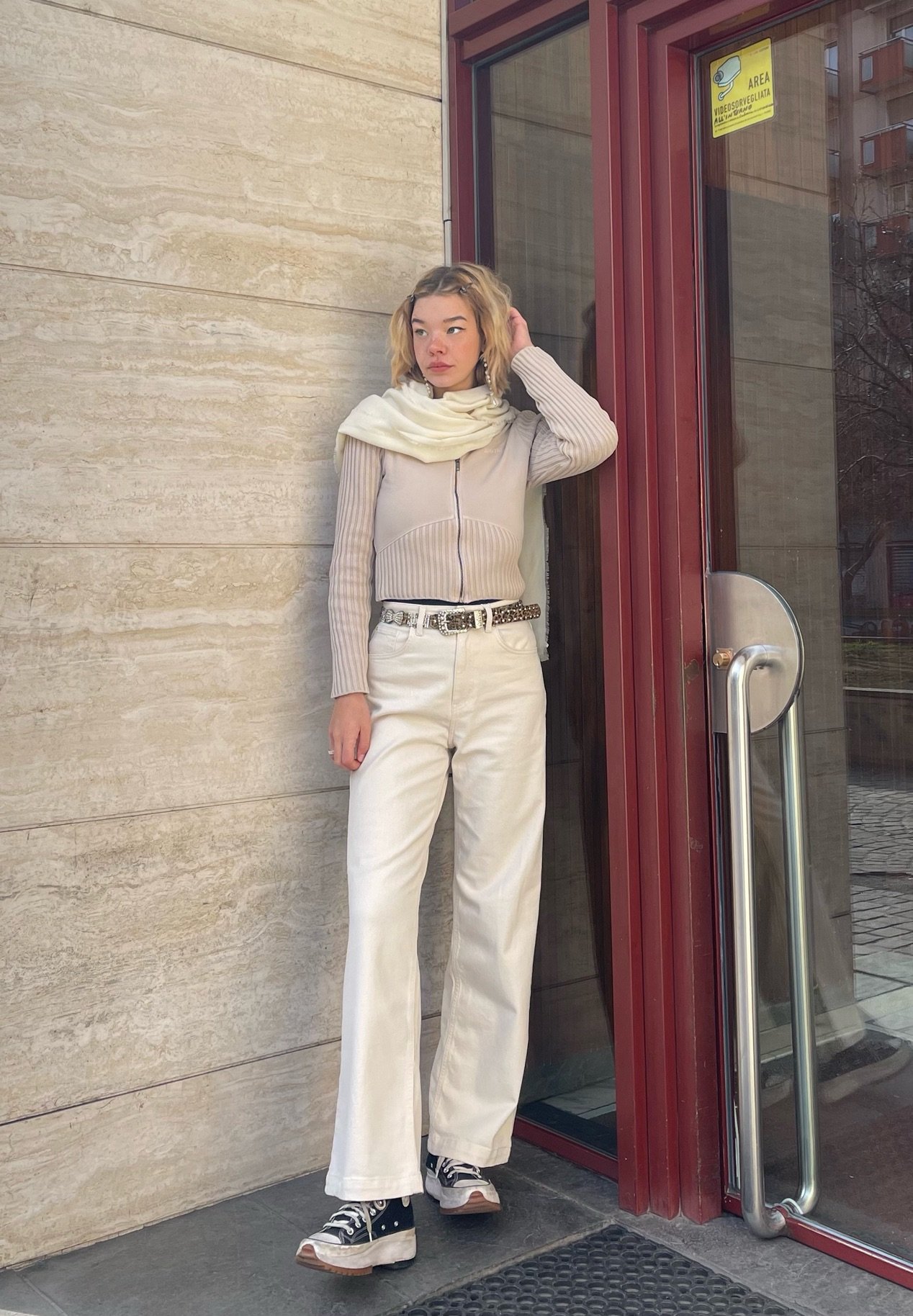 ONLY Damen Jeans „ONLHOPE“ – Wide Leg, Hellrosa, Hoher Bund, Größe 28/32