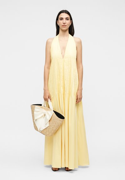 Alemais DAHLIA HALTER GOWN - Maxi dress - lemon/yellow - Zalando.co.uk