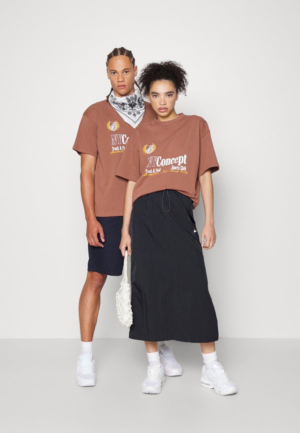 Nike Sportswear SKIRT - Jupe longue - black/light crimson/white/noir - ZALANDO.FR