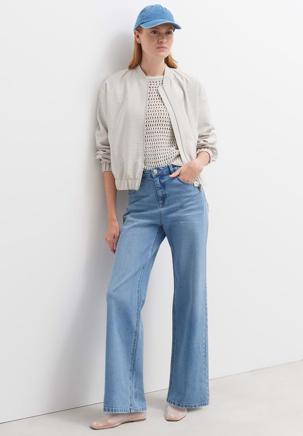 Noisy May - Nmsabine Nw X Over Wide Jeans Fo090Mb - 4920561 Medium Blue Denim