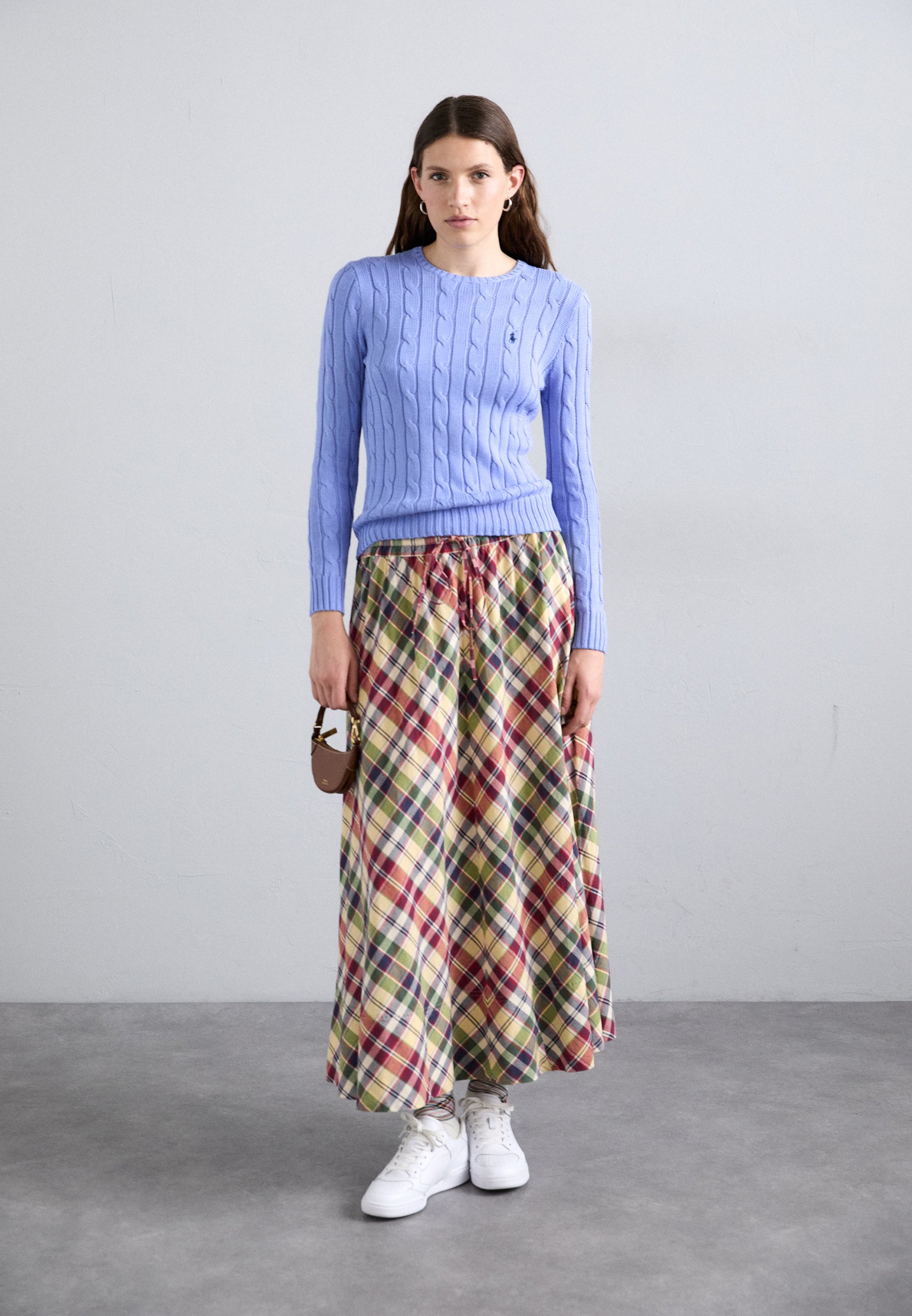 【Polo Ralph Lauren】Plaid Cotton Drawstring Maxiskirt Plaid Cotton Drawstring Maxiskirt