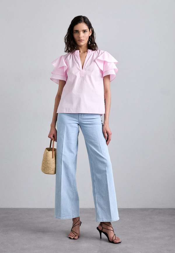 YAS YASRUNA RUFFLE - Blus - cherry blossom/ljusrosa - Zalando.se