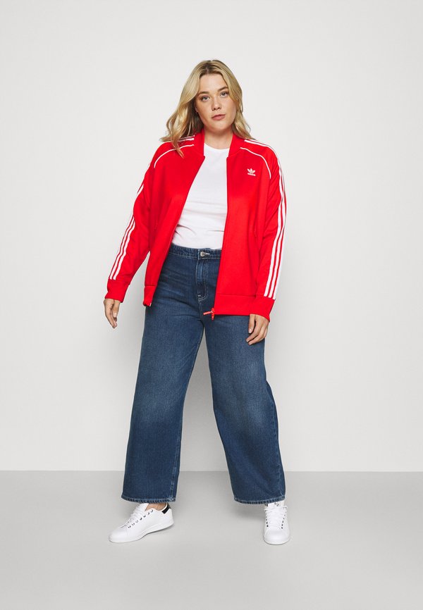 veste adidas femme rouge et blanche
