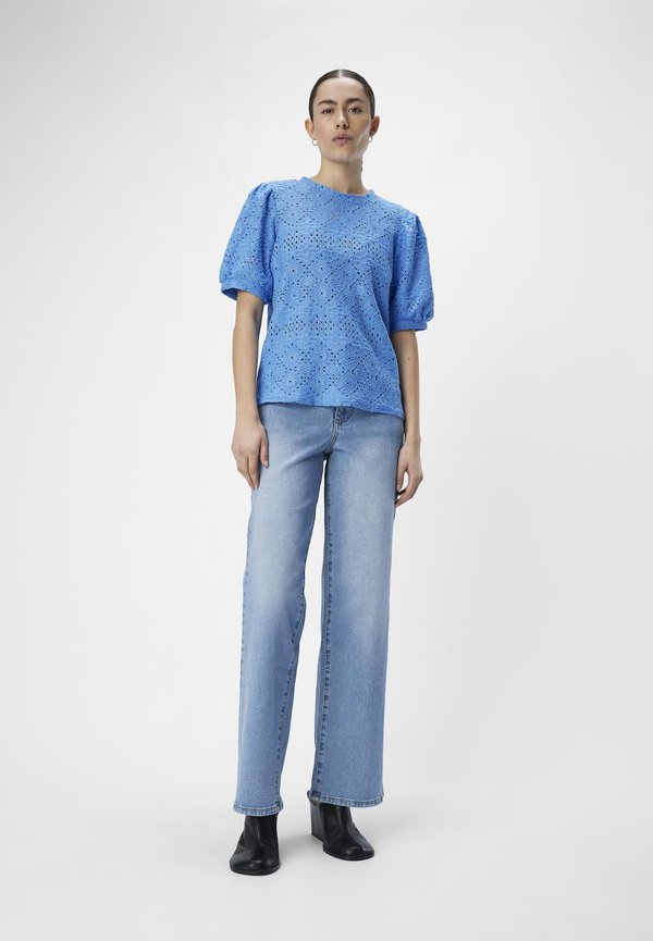 OBJECT Objfeodora Marika Camicia Donna Lunga - Colletto Alto, Scollo A V, Maniche Lunghe, Elegante E Versatile - 8