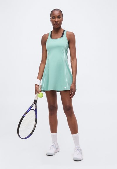 Fila DRESS FRANJA - Jersey dress - court green/dark green - Zalando.co.uk