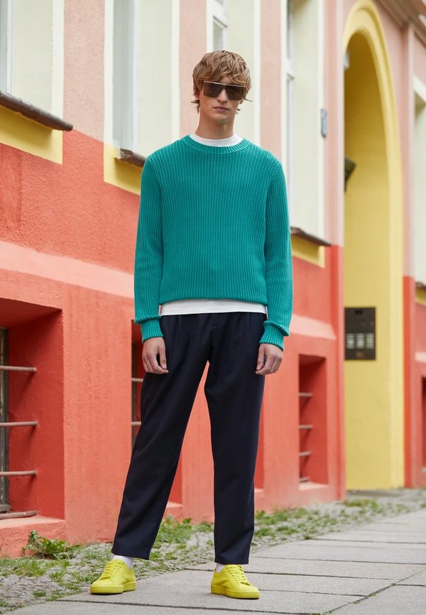 J.LINDEBERG COY SUMMER STRUCTURE Strickpullover surf the web/blau