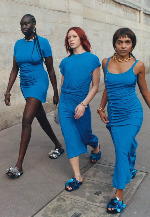 Paco Rabanne SHORT DRESS - DRAPED PRESSION - Vestido ligero - bright ...