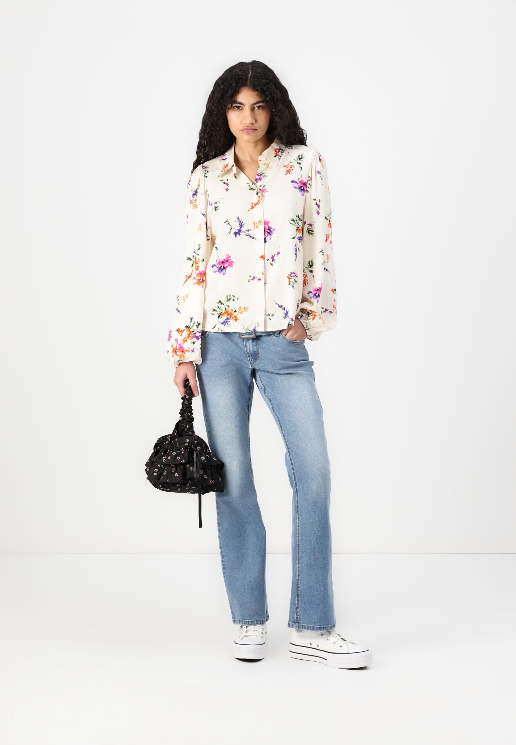 売れ筋商品|||ヤス シャツ レディース トップス YASASINA  - Button-down blouse - white cap gray YAS YASASINA SHIRT - Button-down blouse - white cap gray