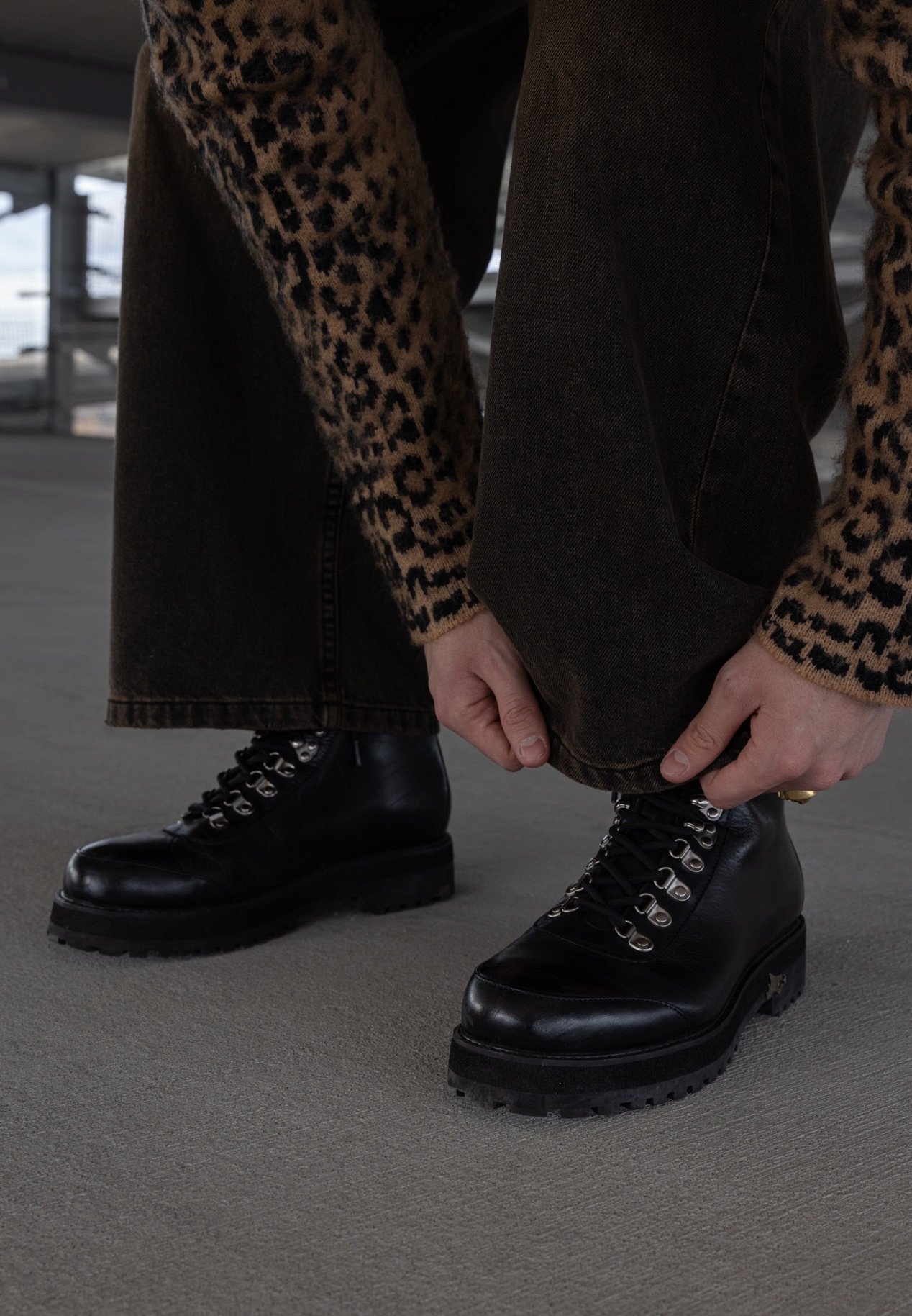 Jaded London LEOPARD CARDIGAN UNISEX - Strickjacke - brown