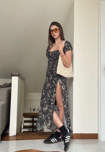 Bershka Maxi dress - neon green - Zalando.ie Bershka Maxi dress - neon green - Zalando.ie