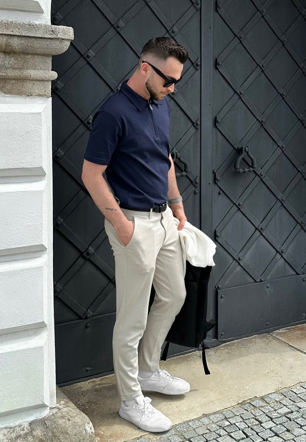 ONLY & SONS slim fit chino ONSMARK donkerblauw | wehkamp