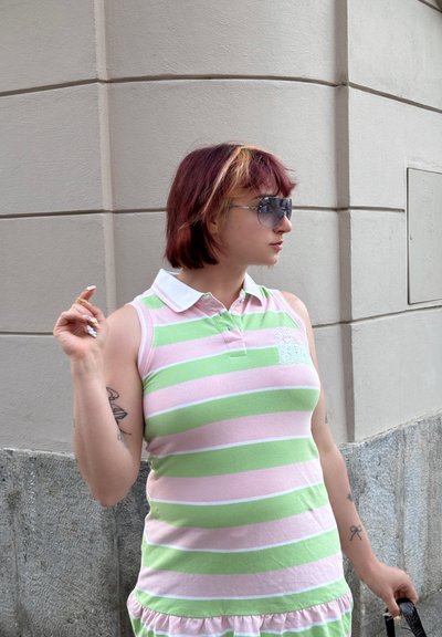 juicy couture pink and green striped dress Iso Pink and Green Juicy Couture Golf Tennis Dress
