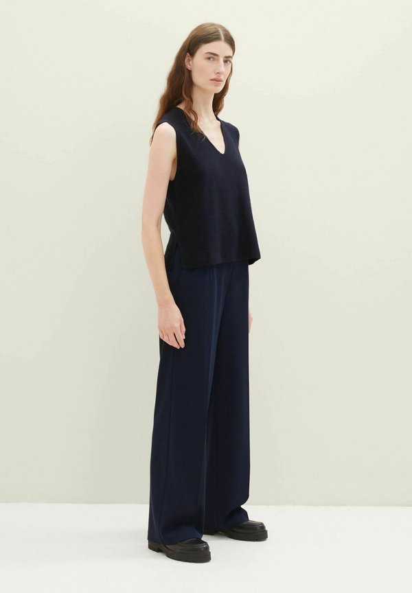 TOM TAILOR Top Basic Donna - Slim Fit In Misto Cotone - Tinta Unita O Righe - 5