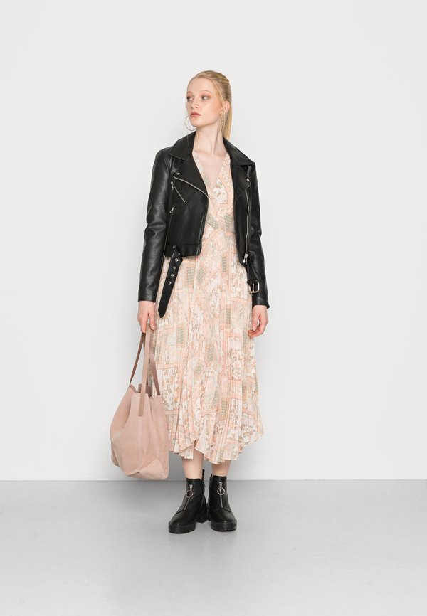 ONLY Gemma Faux Leather Biker Jacket 10 Zwart | Veraa Mode
