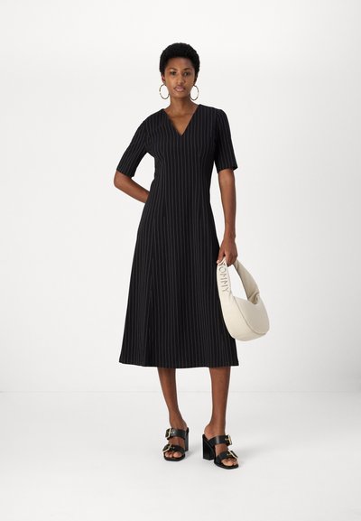 Abito Lungo DKNY Donna Con Maniche A Nodo E Gonna Svasata - Midi Elegante - 2