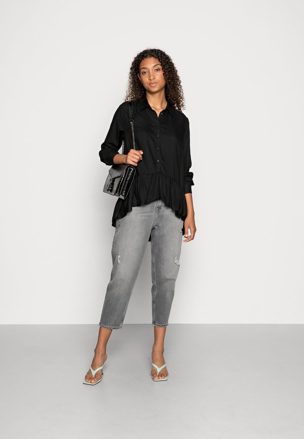 Nly by Nelly BLING ME SEQUIN Buttondown blouse black Zalando.de