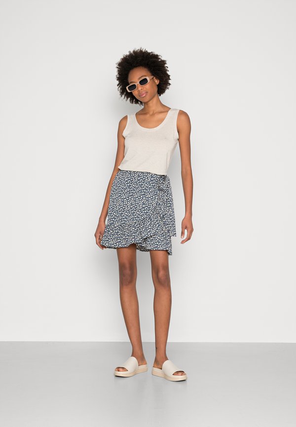 Jupe EnroulÃ©e ONLY Onlolivia - ModÃ¨le WVN Noos, Volants, Ã€ Motifs - Jupe Femme DÃ©contractÃ©e