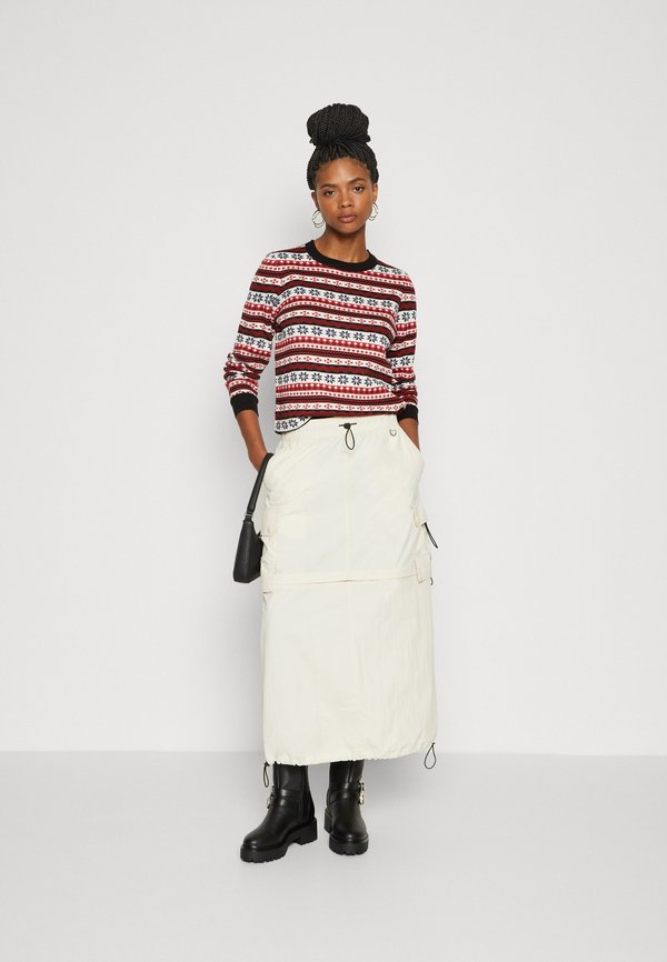 Onlkatia Cabel Midi Skirt Cc K Whitecap Gray Detail Melange