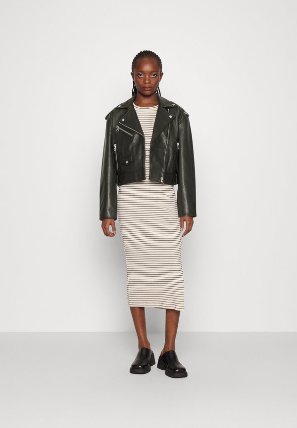 Selected Femme SLFTAMARA MIDI DRESS Blusenkleid sandshell w black