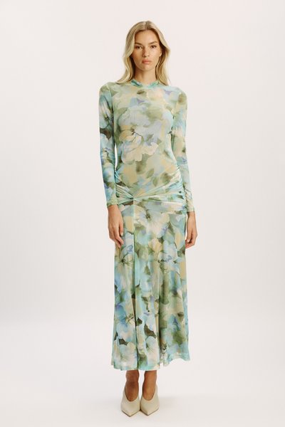 adidas originals x liberty london mesh maxi dress Adidas x Liberty London Mesh Midi Dress | Blue