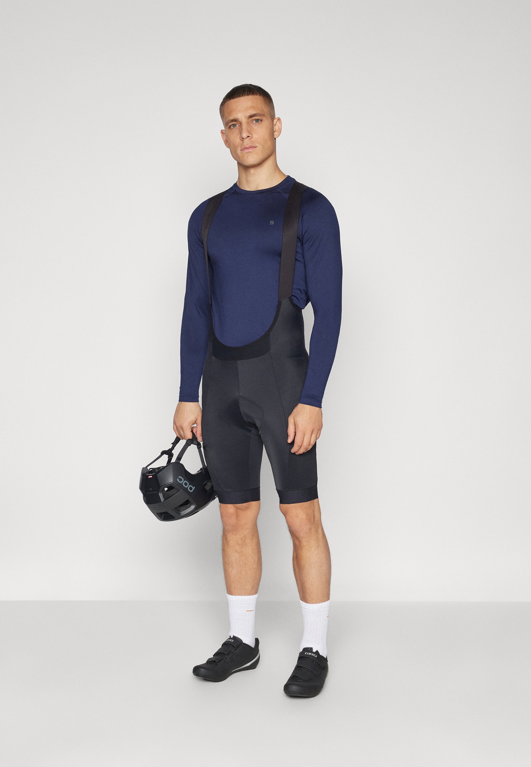 Rapha MENS BREVET LONG SLEEVE WINDBLOCK Maillot de ciclismo dark navy white azul marino