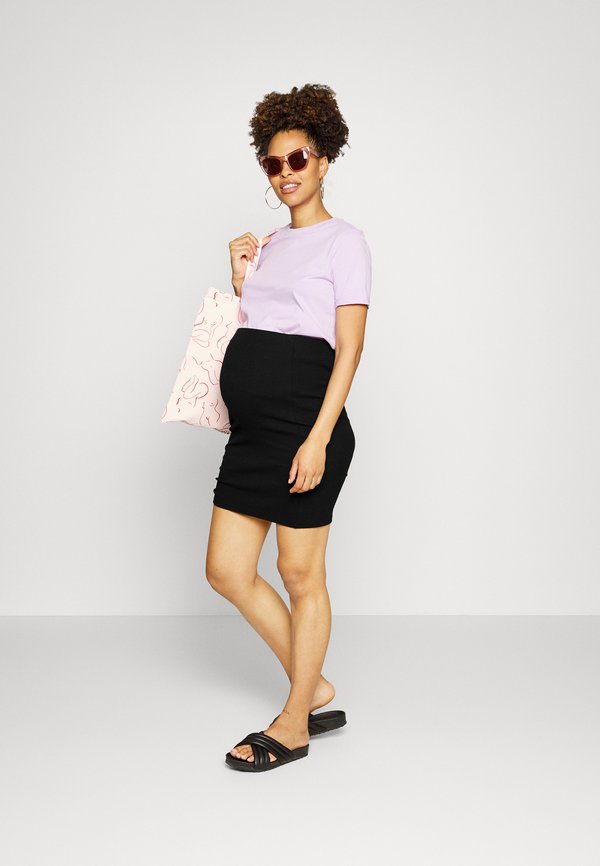 Pieces Maternity PMRIA FOLD UP SOLID TEE TShirt basic lavendula