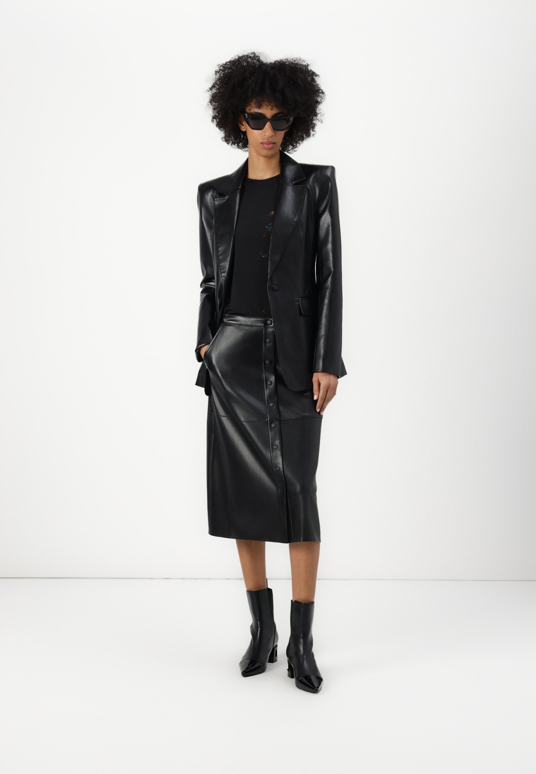 AllSaints KATLYN - Long sleeved top - mortem black/black